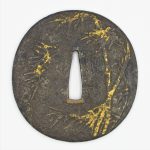 若芝鍔　在銘　(若芝)肥前　金布目象嵌　山水釣図　名品 若芝鍔 在銘 (若芝)肥前 金布目象嵌 山水釣図 名品 - メルカリ
