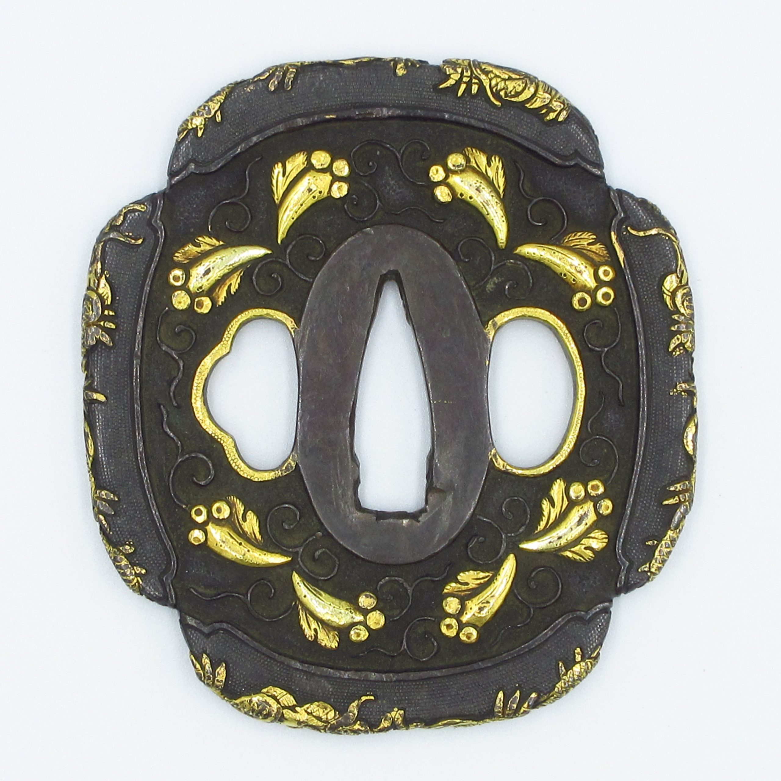 鍔 丁子に龍の図（美濃鍔） - 濃州堂