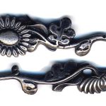 銀の目貫、菊花の図 日本刀の目貫｜赤銅地橘図（非時香菓ときじくのかくのこのみ）目貫