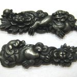 獅子，真鍮製，古美術品，重2100克。 獅子，真鍮製，古美術品，重2100克。
