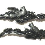 目貫　鳥　銀無垢 M-094 目貫 鷹に松（銀 / 真鍮古美）の通販 - 濃州堂