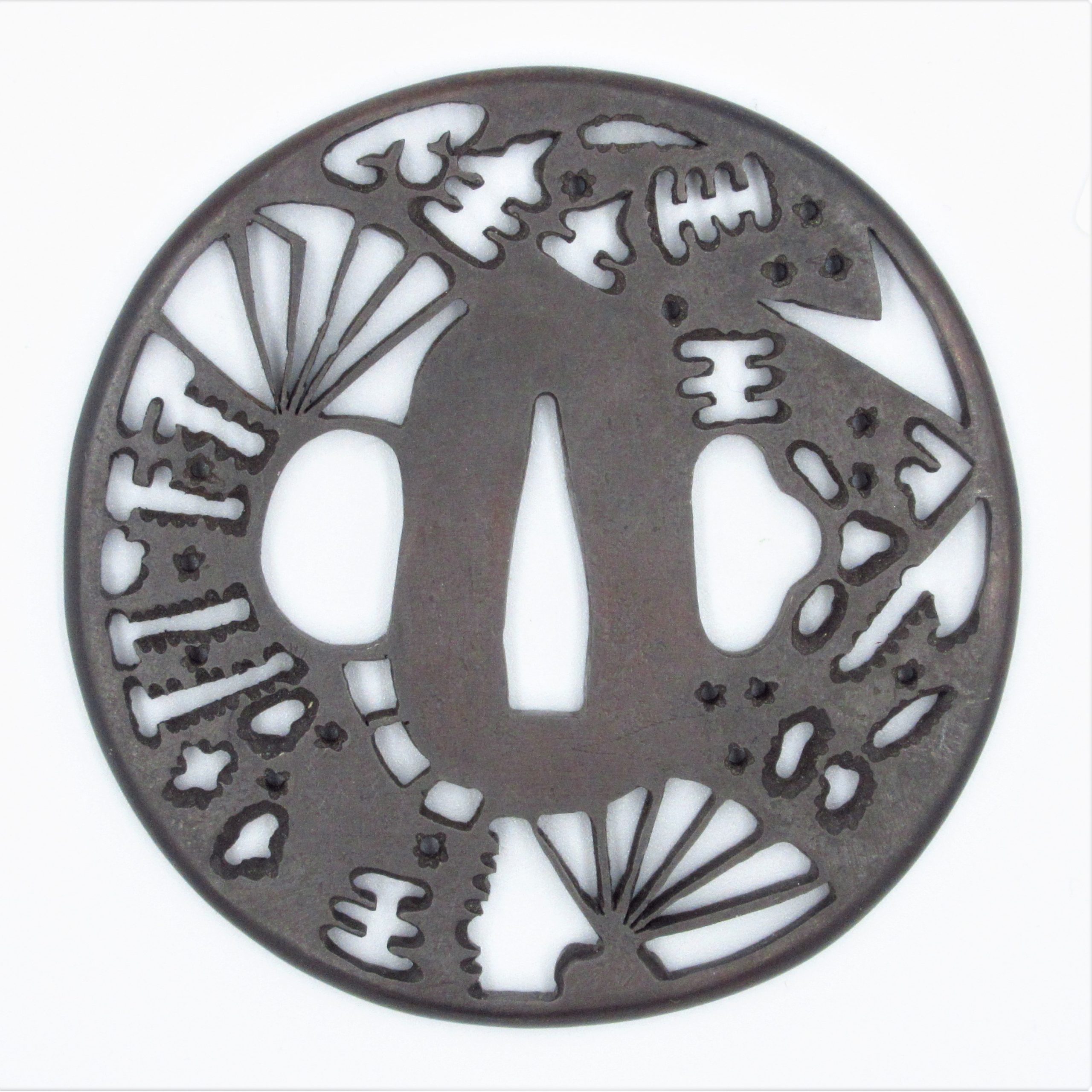 鍔 破扇図透（現代・赤坂） - 濃州堂